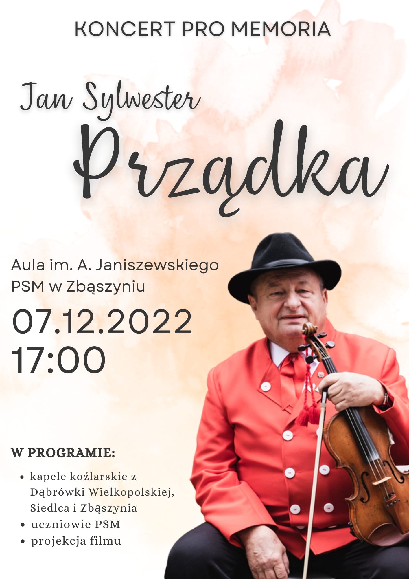Koncert pro memoria – Jan Sylwester Prządka