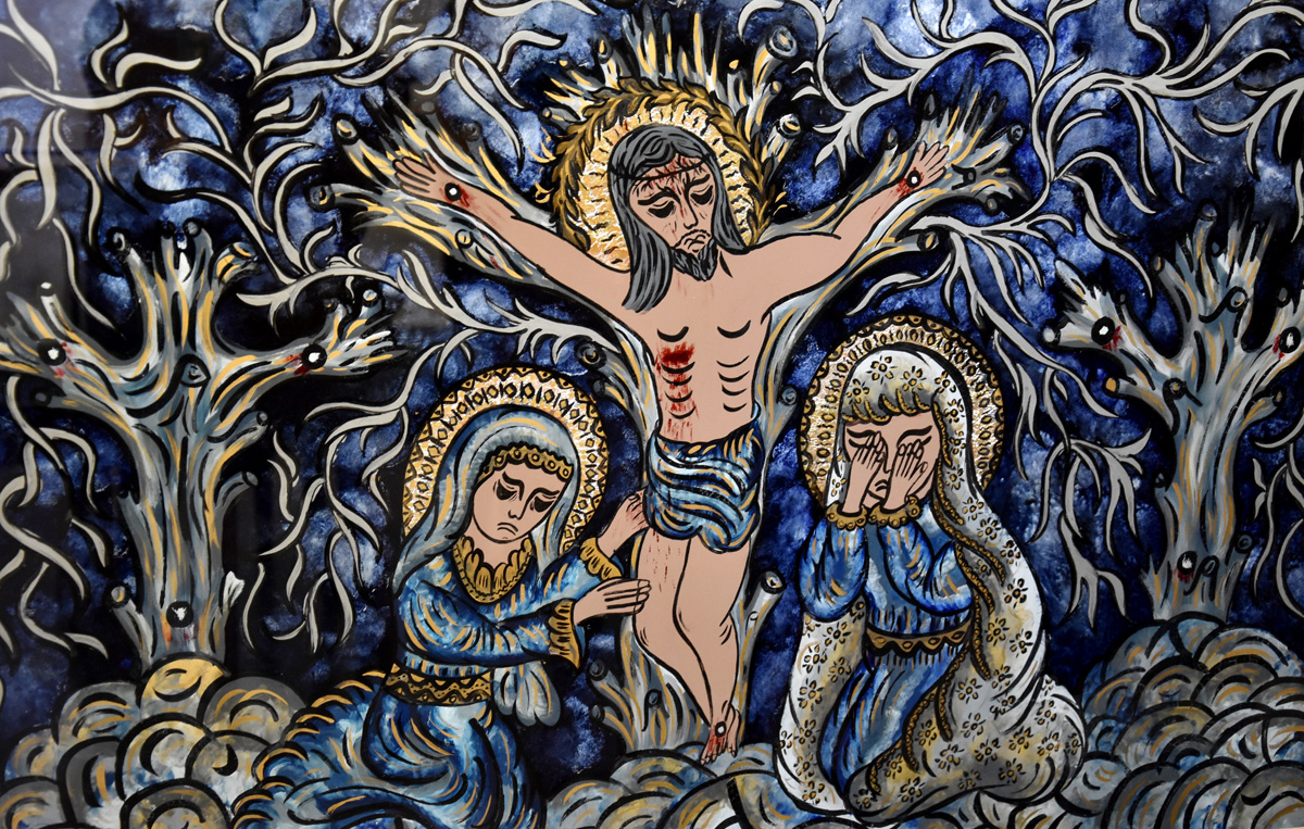 Święte postacie na&nbsp;szkle malowane